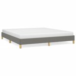 vidaXL Cadre de lit sans matelas gris foncé 180x200 cm tissu