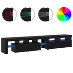 vidaXL Meuble TV 2 Pièces Chêne noir 260 x 37 x 40 cm Bois d'ingénierie