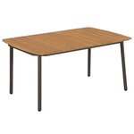 vidaXL Ensemble à manger de jardin 7 Pièces Résine tressée Anthracite