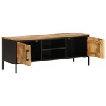 vidaXL Meuble TV 110x35x40 cm bois massif de manguier brut