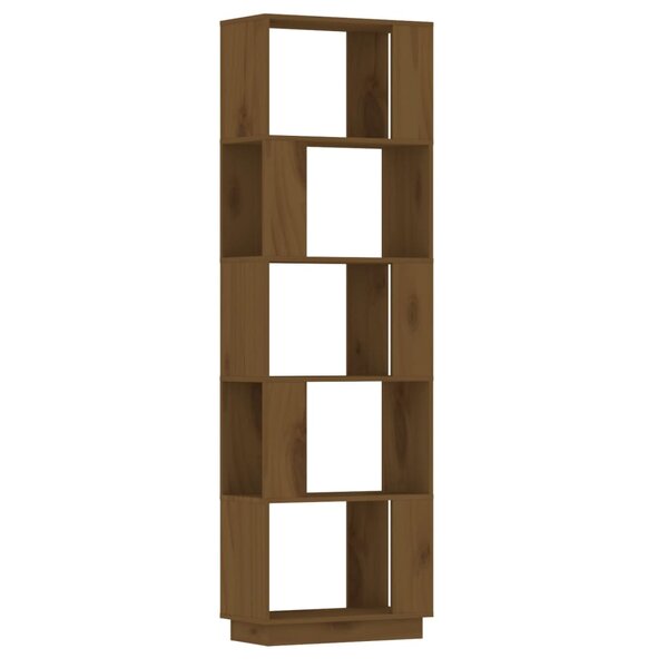 vidaXL Bibliothèque/Cloison Marron miel 51x25x163 5 cm Pin solide