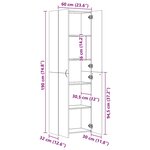 vidaXL Armoire de bureau Noir 60x32x190 cm Bois d'ingénierie