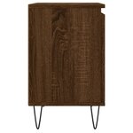 vidaXL Table de chevet chêne marron 40x30x50 cm bois d'ingénierie