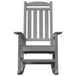 vidaXL Chaise à bascule de jardin Gris clair HDPE