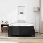 vidaXL Cadre de lit avec matelas Noir 120 x 200 cm Faux cuir