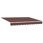 vidaXL Auvent Rétractable Marron 350x250 cm tissu