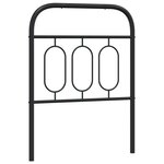 vidaXL Tête de lit métal noir 75 cm