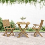 vidaXL Chaises pliables de jardin lot de 2 bois massif d'acacia