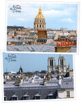 Lot de 6 cartes postales - Toits de Paris - Arc de Triomphe