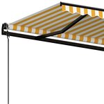 vidaXL Auvent rétractable automatique 450x300 cm Jaune et blanc