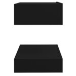 vidaXL Tables de chevet 2 Pièces Noir 60x35 cm Aggloméré