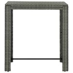 vidaXL Table de bar de jardin Gris 100x60 5x110 5 cm Résine tressée