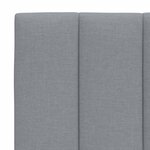 vidaXL Coussin de tête de lit gris clair 120 cm tissu