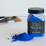 Pigment en poudre - sennelier - bleu outremer foncé - pot de 200 ml