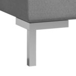 vidaXL Canapés d'angle sectionnels 2 Pièces et coussins tissu gris clair