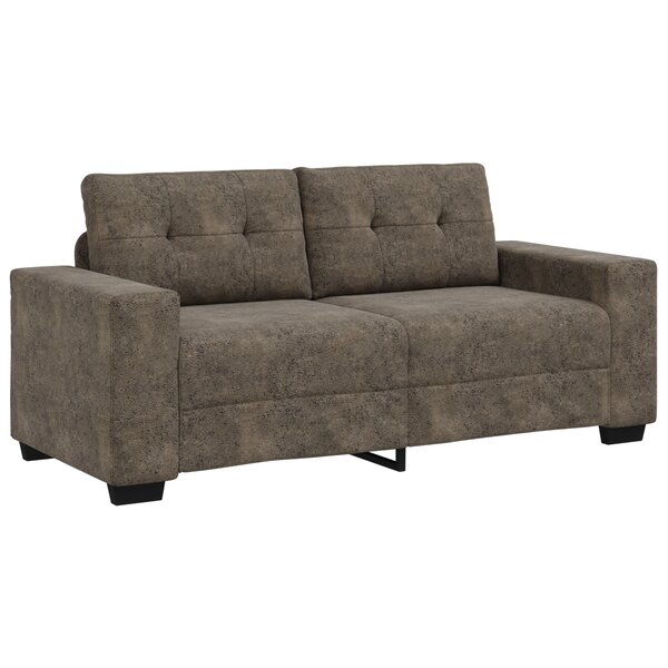 Canapé Love Seat vidaXL Gris Foncé 140 cm en Cuir Synthétique