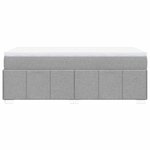 vidaXL Sommier à lattes de lit avec matelas Gris clair 100x200cm Tissu