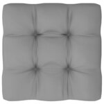 vidaXL Canapé central de jardin avec coussins gris Bois de pin massif