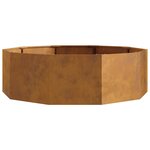 vidaXL Jardinière Rouillé 120 x 120 x 35 cm