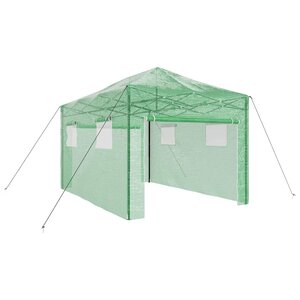 vidaXL Serre avec toit Vert 290 x 430 x 315 cm Acier