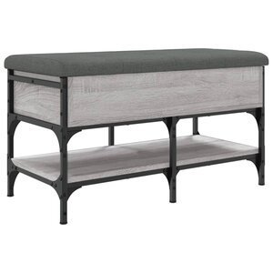 vidaXL Banc à chaussures sonoma gris 82x42x45 cm bois d'ingénierie