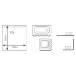 RIDDER Rideau de douche Funanas 180x200 cm