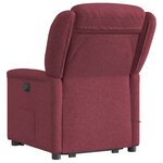 vidaXL Fauteuil inclinable de massage électrique Rouge bordeaux Tissu
