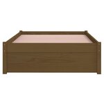 vidaXL Cadre de lit sans matelas marron miel bois massif 90x200 cm