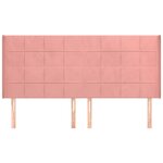 vidaXL Tête de lit avec oreilles Rose 163x16x118/128 cm Velours