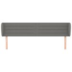 vidaXL Tête de lit avec oreilles Gris foncé 183x23x78/88 cm Tissu