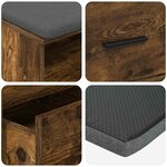 vidaXL Banc d'entrée avec coussin Chêne fumé 100 x 38 x 46 cm