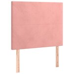 vidaXL Sommier à lattes de lit avec matelas Rose 120x200 cm Velours