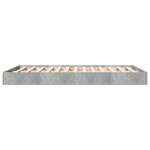 vidaXL Cadre de lit gris béton 120x190 cm bois d'ingénierie