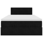 vidaXL Cadre de lit ottoman avec matelas noir 120x200 cm velours