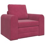 vidaXL Canapé-Lit Rouge bordeaux 98 x 71 x 83 cm Velours