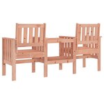 vidaXL Banc de jardin avec table 2 places bois massif de douglas