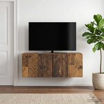vidaXL Meuble TV mural 78 5 x 31 cm Bois ancien Bois d'ingénierie