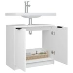vidaXL Armoire salle de bain Blanc 64 5x33 5x59 cm Bois d'ingénierie
