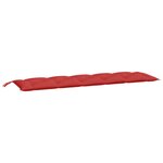 vidaXL Coussin de banc de jardin rouge 180x50x7 cm tissu oxford
