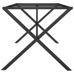vidaXL Pieds de table à manger cadre en X 180x80x73 cm acier