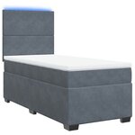 vidaXL Sommier à lattes de lit et matelas Gris foncé 80x200 cm Velours