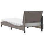 vidaXL Lit avec matelas Hanko taupe 90x190 cm tissu
