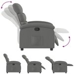 vidaXL Fauteuil inclinable gris foncé tissu
