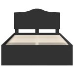 vidaXL Cadre de lit avec tête de lit Noir 120 x 190 cm Pin massif