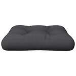 vidaXL Coussin de palette noir 60x60x12 cm tissu