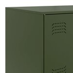 vidaXL Buffet vert olive 67x39x107 cm acier