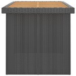 vidaXL Mobilier à dîner de jardin 9Pièces et coussins résine tressée noir