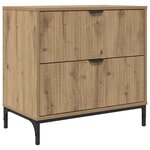 vidaXL Table de chevet avec tiroir chêne artisanal 63 5 x 36 x 61 cm