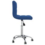 vidaXL Chaise pivotante de salle à manger Bleu Tissu