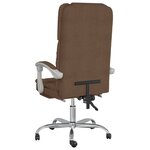 vidaXL Fauteuil de massage inclinable de bureau Marron Tissu